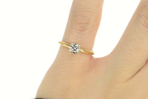 14K 0.20 Ct Diamond Solitaire Classic Engagement Ring Size 5 Yellow Gold