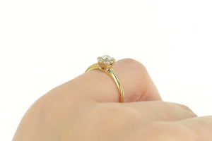 14K 0.20 Ct Diamond Solitaire Classic Engagement Ring Size 5 Yellow Gold