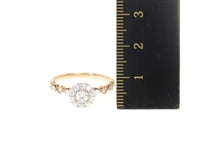 Load image into Gallery viewer, 14K 0.75 Ctw Round Diamond Halo Engagement Ring Size 7.25 Rose Gold