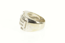 Load image into Gallery viewer, 14K 0.54 Ctw Diamond Chunky Squared Statement Ring Size 5.75 White Gold