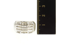 Load image into Gallery viewer, 14K 0.54 Ctw Diamond Chunky Squared Statement Ring Size 5.75 White Gold