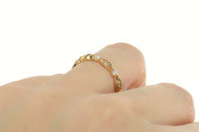Load image into Gallery viewer, 10K 0.25 Ctw Diamond Milgrain Wedding Band Ring Size 7.25 Yellow Gold