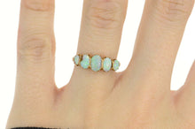 Load image into Gallery viewer, 14K Victorian Natural Opal Five Stone Ornate Ring Size 7.25 Yellow Gold