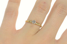 Load image into Gallery viewer, 14K Diamond Solitaire Classic Promise Engagement Ring Size 7.25 Yellow Gold