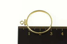 Load image into Gallery viewer, 14K 10 Peso Mexican Coin Holder Grooved Bezel Charm/Pendant Yellow Gold