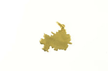 Load image into Gallery viewer, 14K Antigua Island Map Souvenir Travel Charm/Pendant Yellow Gold