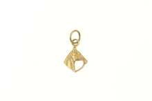 Load image into Gallery viewer, 14K Horse Head Equestrian Riding Racing Charm/Pendant Yellow Gold