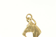 Load image into Gallery viewer, 14K Horse Head Equestrian Riding Racing Charm/Pendant Yellow Gold