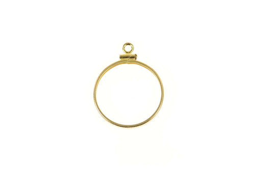 14K 2 Rand South African Coin Holder Bezel Pendant Yellow Gold