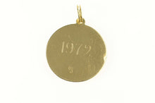 Load image into Gallery viewer, 14K Retro Happy Birthday Syn. Ruby Sapphire Ruby Charm/Pendant Yellow Gold