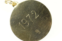 Load image into Gallery viewer, 14K Retro Happy Birthday Syn. Ruby Sapphire Ruby Charm/Pendant Yellow Gold