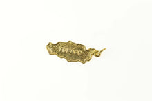 Load image into Gallery viewer, 14K Tobago Island Map Souvenir Travel Charm/Pendant Yellow Gold