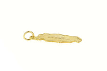 Load image into Gallery viewer, 14K Tobago Island Map Souvenir Travel Charm/Pendant Yellow Gold