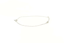 Load image into Gallery viewer, 14K Diamond Inset Curved Bar Jen Name Chain Bracelet 7&quot; White Gold