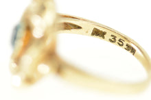 Load image into Gallery viewer, 10K 1930&#39;s Zircon Ornate Flower Blossom Ring Size 4.75 Yellow Gold