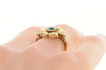 Load image into Gallery viewer, 10K 1930&#39;s Zircon Ornate Flower Blossom Ring Size 4.75 Yellow Gold