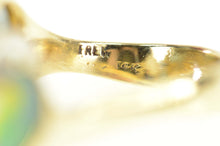 Load image into Gallery viewer, 14K Natural Opal Diamond Accent Pearl Cluster Ring Size 8.75 Yellow Gold