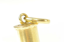 Load image into Gallery viewer, 14K 3D Ornate Bullet Two Tone Charm/Pendant Yellow Gold