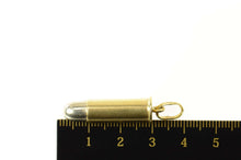 Load image into Gallery viewer, 14K 3D Ornate Bullet Two Tone Charm/Pendant Yellow Gold