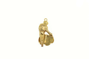 14K Spanish Matador Bull Fighter 3D Spain Charm/Pendant Yellow Gold