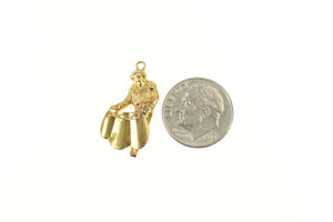 14K Spanish Matador Bull Fighter 3D Spain Charm/Pendant Yellow Gold