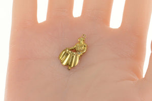 14K Spanish Matador Bull Fighter 3D Spain Charm/Pendant Yellow Gold