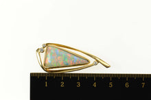 Load image into Gallery viewer, 14K Boulder Opal Diamond Accent Geometric Pendant Yellow Gold