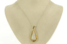 Load image into Gallery viewer, 14K Boulder Opal Diamond Accent Geometric Pendant Yellow Gold