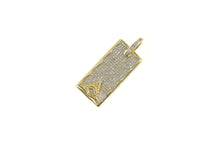 Load image into Gallery viewer, 10K 0.48 Ctw Pave Diamond Eye of Providence Pendant Yellow Gold