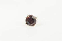 Load image into Gallery viewer, 14K Round Garnet Solitaire Simple Single Stud Earring Yellow Gold