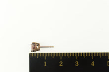 Load image into Gallery viewer, 14K Round Garnet Solitaire Simple Single Stud Earring Yellow Gold