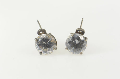 Sterling Silver Unique Solitaire Ice Cream Cone Stud Earrings