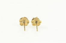 Load image into Gallery viewer, 14K Natural Ruby Rose Flower 3D Floral Stud Earrings Yellow Gold