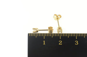 14K 0.20 Ctw Diamond Solitaire Classic Stud Earrings Yellow Gold