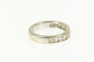 14K 1.10 Ctw Baguette Round Diamond Wedding Band Ring Size 6.5 White Gold