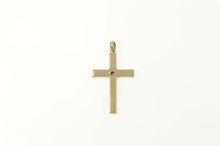 Load image into Gallery viewer, 10K Art Deco Diamond Heart Cross Christian Pendant Yellow Gold