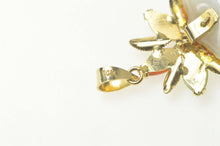 Load image into Gallery viewer, 14K Lilac Jade Heart Flower Cluster Statement Pendant Yellow Gold