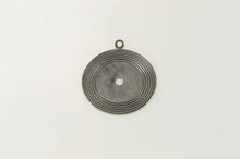 Load image into Gallery viewer, Sterling Silver Music Symbol Engraved Vinyl Record Charm/Pendant
