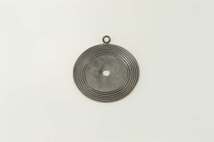 Sterling Silver Music Symbol Engraved Vinyl Record Charm/Pendant