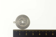 Load image into Gallery viewer, Sterling Silver Music Symbol Engraved Vinyl Record Charm/Pendant