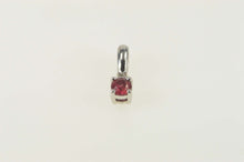 Load image into Gallery viewer, 14K Ruby Diamond Accent Classic Simple Pendant White Gold