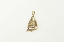 Load image into Gallery viewer, 14K 3D Sail Boat Ocean Sailing Nautical Charm/Pendant Yellow Gold