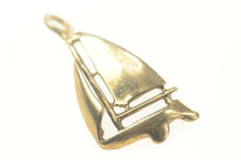 Load image into Gallery viewer, 14K 3D Sail Boat Ocean Sailing Nautical Charm/Pendant Yellow Gold