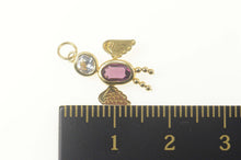 Load image into Gallery viewer, 14K February Birthstone Baby CZ Angel Charm/Pendant Yellow Gold