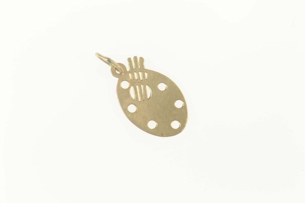 14K Artists Paint Palette Painter Art Charm/Pendant Yellow Gold