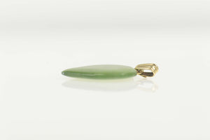 Gold Filled Carved Nephrite Jade Heart Love Symbol Pendant
