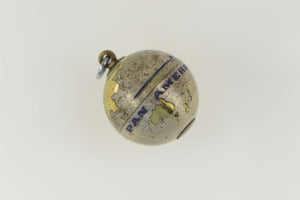 Sterling Silver Retro Enamel Pan American Airlines Globe Charm/Pendant