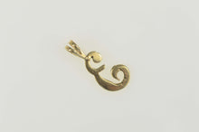 Load image into Gallery viewer, 14K E Monogram Cursive Letter Initial Charm/Pendant Yellow Gold