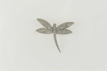 Load image into Gallery viewer, 18K 0.94 Ctw Pave Diamond Dragonfly Statement Pendant White Gold