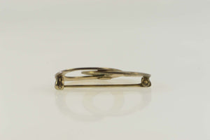 Gold Filled Grooved Pinstripe Circle Statement Pin/Brooch